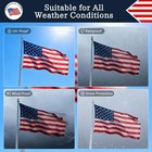   4x6 Ft   heavy Duty American Flag For Outside - Double Stitched  Fa