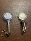 Unique Carabiner Keychain Accompanied By An Authentic Vintage Silver Half-dollar