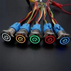 2pc Latching Push Button Power Switch 16mm 12v Led On Off Waterproof Stainless