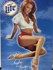 Miller Lite Beer Sexy Girl- Angelica Bridges  Poster 2001 18 x26  Nos
