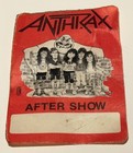 1988 Anthrax-after Show Pass-satin-otto-from 1990 Anthrax Fire   Dan Spitz Photo
