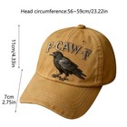 F-caw-f Crow Hat  Vintage Gothic Black Bird Fcawf Cap vintage Baseball Cap