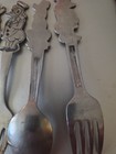 Lot Of 4 Disney Kids Flatware 2 Plutos   2 Donald Ducks  1970s By Bonny 