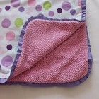 Carter s Cozy Security Baby Blanket Lovey Polka Dot Purple Pink 30 X 40