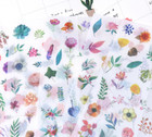 6pcs Washi Paper Flower Plant Sticker Scrapbooking Diary Album Card Decor Crafts