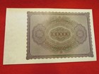1923 100 000 German Mark Banknote Reichsbanknote Inflation Notgeld Money Au unc