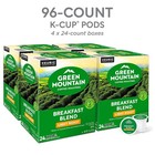 Green Mountain Coffee Roasters Breakfast Blend Light Roast  K-cup Pods  96 Count