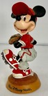 Vintage Walt Disney World Bobble Head Baseball Mickey Mouse On Round Base  9 