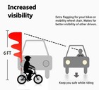 Wave Bike Flag trike Safety Flags - High Visibility  Kid Bike Safety Flag adj   