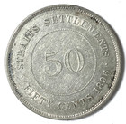 1896 50c Straits Settlements 50 Cents Km  13