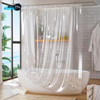 Short Shower Curtain Liner 72x65 Clear Peva Shower Liner Lightweight Waterproof