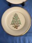 Lenox Holiday Tree Gold Pattern 8 1 8 Inch Accent salad Plates Set Of 2 New