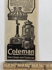 Vintage 1927 Coleman Gas Lamps   Lanterns Magazine Print Ad Old Stove Co Kansas