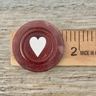 Vintage Inlaid Composite Poker Chips Monarch Brand Heart Design Lot Of 6