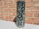Antique Vintage Chinese Pottery Crackle Glaze Blue   Gray Prunus Vase 10 1 2  