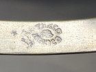 Taxco Mexico Vintage Silver Plated Brass Floral Flower Bangle Bracelet 8   16g