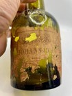Unique Label 1870 Johan Hoff Patent Squat Malt Liquor Bottle Yellow Green Color