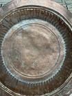 Antique 1872 Islamic Ottoman Hammered Tinned Copper Bowl Inscribed Date 1289 Ah 