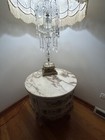 Marble Top Coffee Table Antique Round