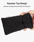 Double Glasses Case Soft Eyeglass Cases With Cleaning Cloth Squeeze Top Sunglass