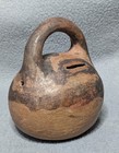 Vintage Handmade Clay Pottery Money Bank Coin Jar Primitive Folk Art With Handle