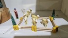 Vintage German Erzegebirge Wood Toy Set   Dog  Shepard  Trees  Fence Toy
