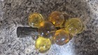 Vintage Amber Yellow Lucite Glass Acrylic Grape Cluster Driftwood 7    Mcm