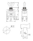 Heavy Duty Dpdt  on -off- on  Momentary Toggle Switch - Spade Terminals  23af 