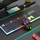 Gaming Keyboard And Mouse Led Light Backlit Mechanical Feel For Computer Desktop