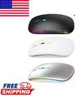 2 4ghz Wireless Optical Mouse Usb Rechargeable Rgb Cordless Mice For Pc Laptop