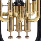 Euphonium Bb Brass 3 Valve Black Lacquered brass Finish With Hard Case By Zaima
