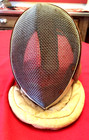 Vintage Leather Fencing Mask helmet Metal Mesh Wire Full Face Guard  neck Guard
