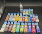 Lot Of 15-2oz  10-1 1 Oz   1-4oz Bottles New Plaid Gallery Glass Window Colors