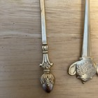 Lot Of Four Vintage Gold Toned Tea Spoons With Different Items On Each End