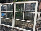 2 - 32 X 25 Vintage Window Top Sashes Old 6 Pane Frame  1968  Arts   Craft