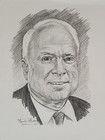 John Mccain Artwork Thembi Khumalo Original Signed Pencil Drawing U s  Senator