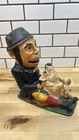 Vintage Cast Iron Mechanical Coin Bank Paddy   The Pig The Book Of Knowledge