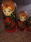 Russian Matryoshka Nesting Dolls Floral Hand-painted Set 