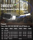 Ride Command Audio Adapter 2883232 For Polaris Rzr 1000 900 Turbo Xp 2014-2022