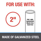 2 In  Galvanized 2-hole Pipe Hanger Strap  Durable Steel  Fast Installation New