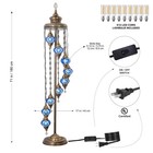 Turkish Mosaic Floor Lamp 9 Globes     71    Tall Handmade Lamp With Bulbs Included 