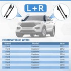 4 Pcs Windshield A-pillar Trim Molding Set Compatible With Ford Explorer 2011-20