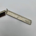 Early 1900s Mustache Comb  Silver With Gold Inlay  Unbroken  Working