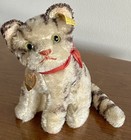 Vtg 5    Steiff Germany Mohair Susi Tabby Cat Kitten All Id Jtd Head Cute 