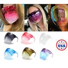 Oversized Full Face Cover Mirror Shield Mask Reflective Shade Glasses Sunglasses