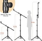 Cahaya Tripod Microphone Stand Boom Arm Floor Mic Stand With Carrying Bag And 2