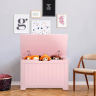 Storage Chest  30 Inches Chest Box Organizer With 2 Safety Hinges  Wooden Entryw