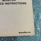 Original  Arcade     Game Owners Manual Video Game Plan Monitor