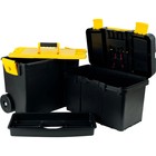 Portable 2-in-1 Rolling Tool Box With Wheels Stackable Tool Organizer Storage