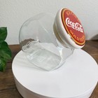 Vintage Coca-cola Candy Cookie Snack Clear Glass Canister Jar